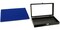 Black Glass-top Jewelry Case (Single metal latch) w/ Blue 72-slot Foam Insert